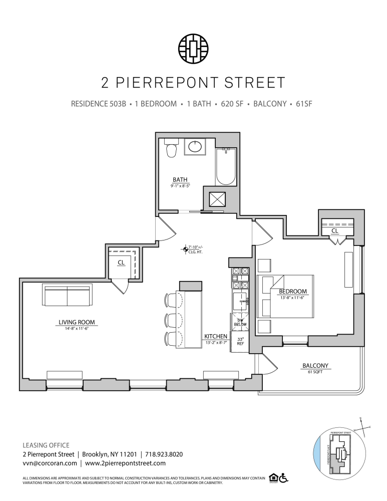 2 Pierrepont Street 503 Brooklyn Heights Brooklyn NY 11201