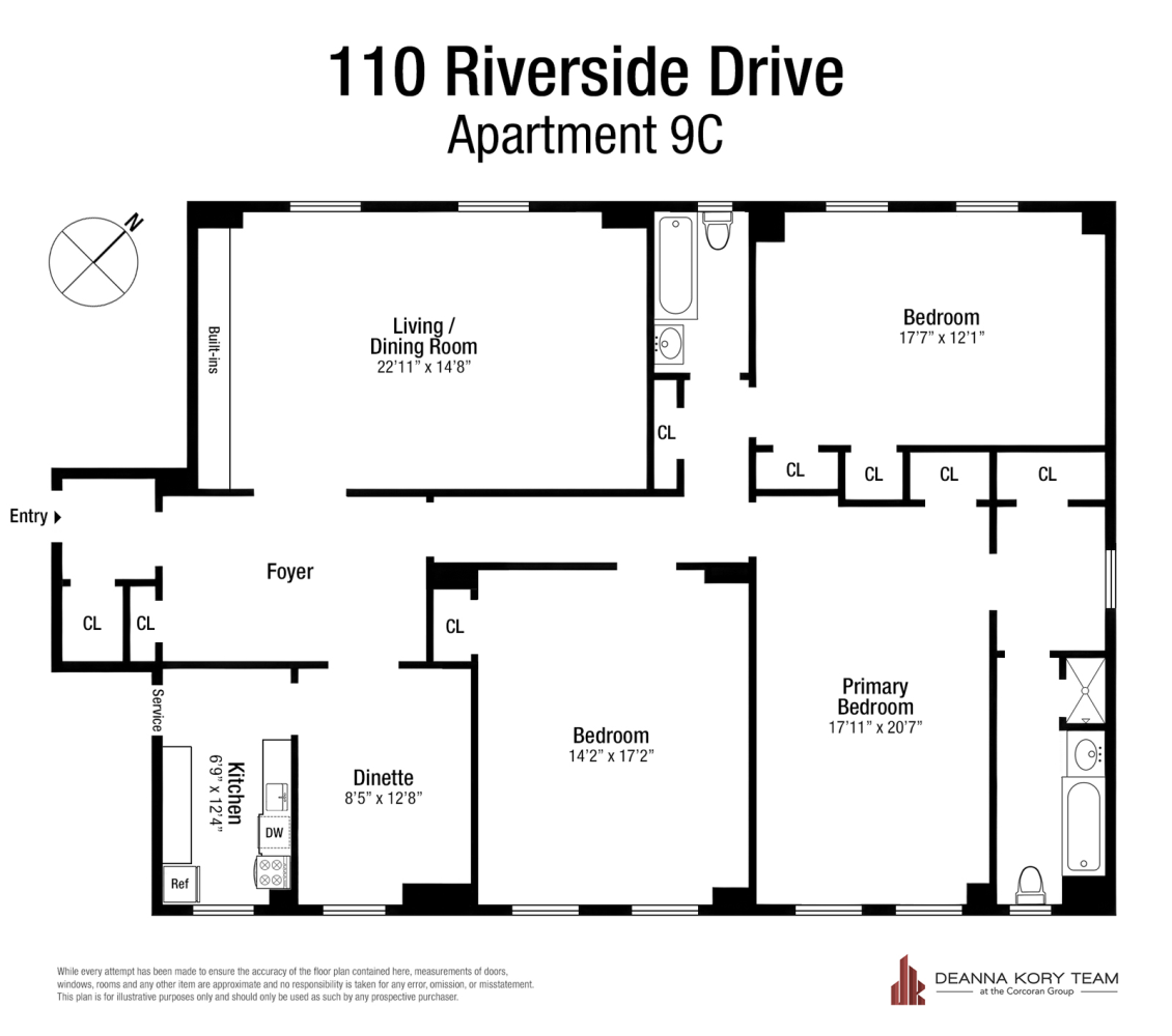 110 Riverside Drive 9C Upper West Side New York NY 10024