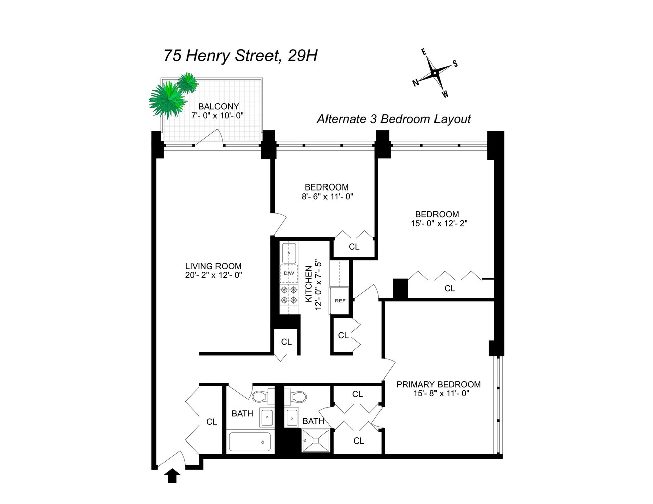 75 Henry Street 29H Brooklyn Heights Brooklyn NY 11201