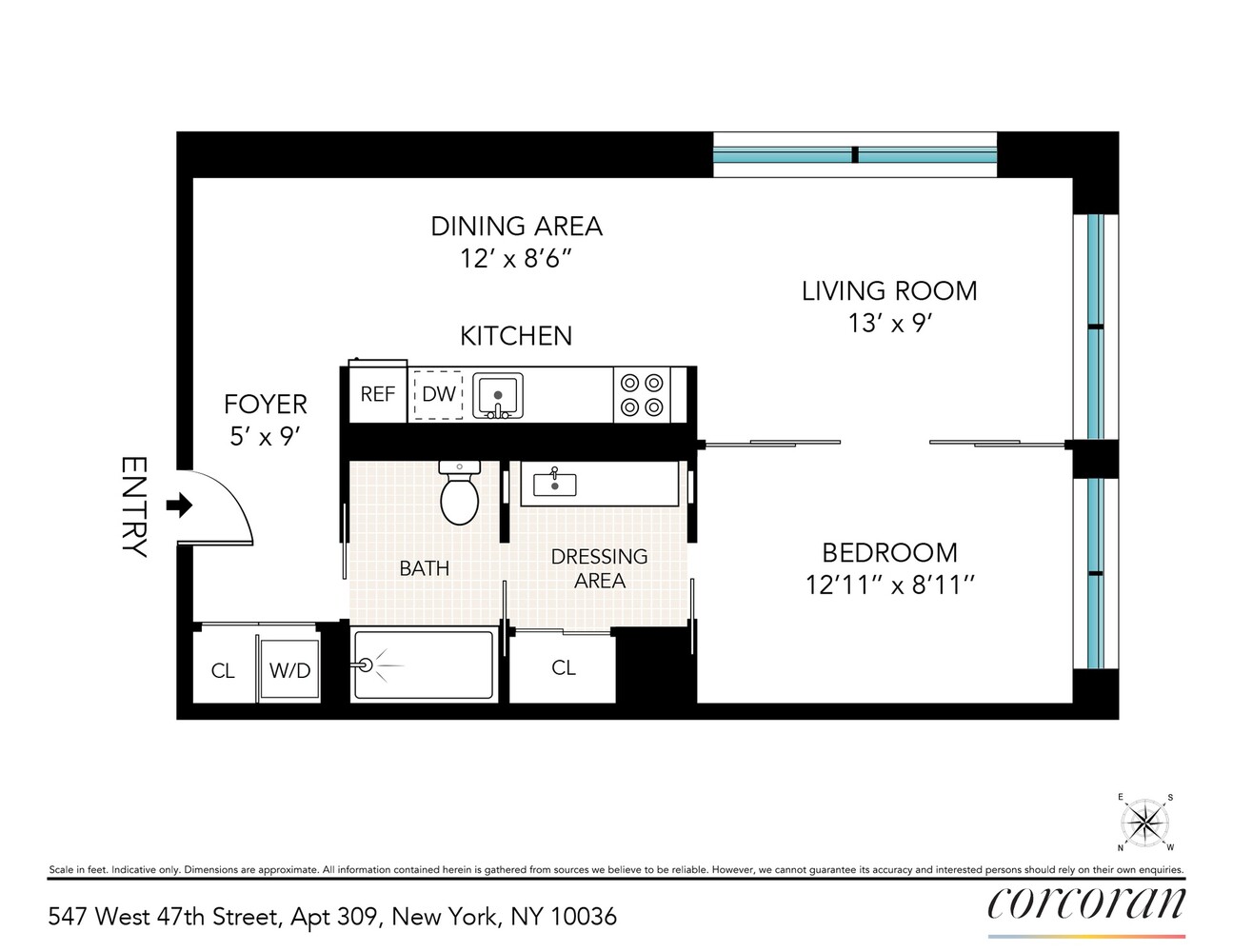 547 West 47th Street 309 Clinton New York NY 10036