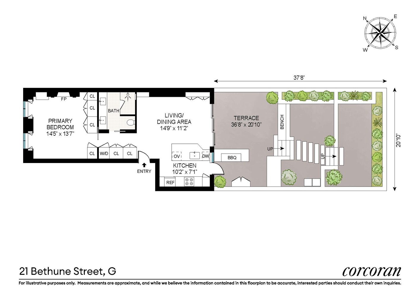 21 Bethune Street GARDEN W. Greenwich Village New York NY 10014