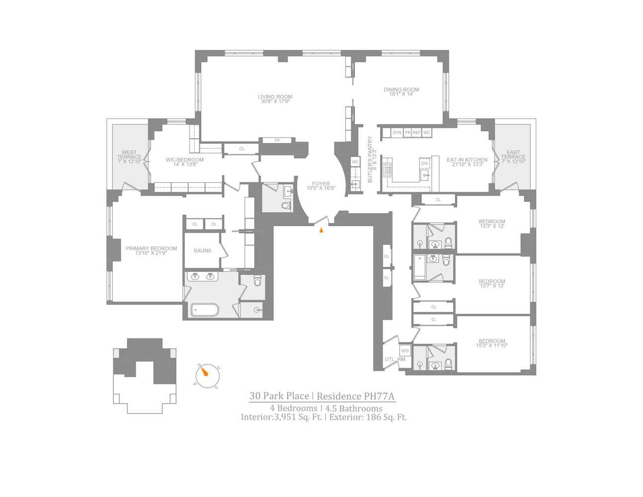 30 Park Place, #PH77A