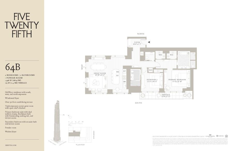 520 Fifth Avenue 64B Midtown West New York NY 10036