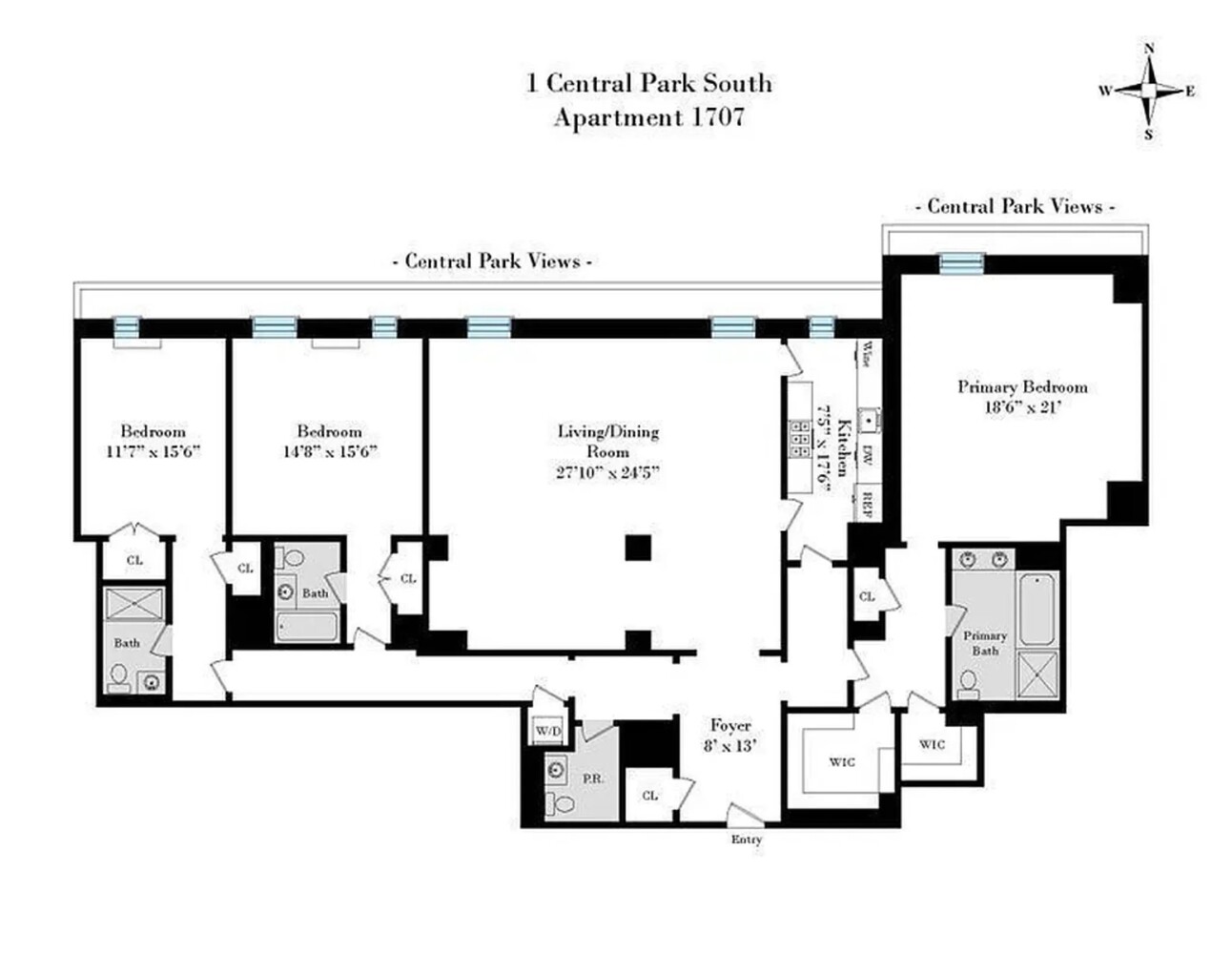 1 Central Park South RES1707 Central Park South New York NY 10019