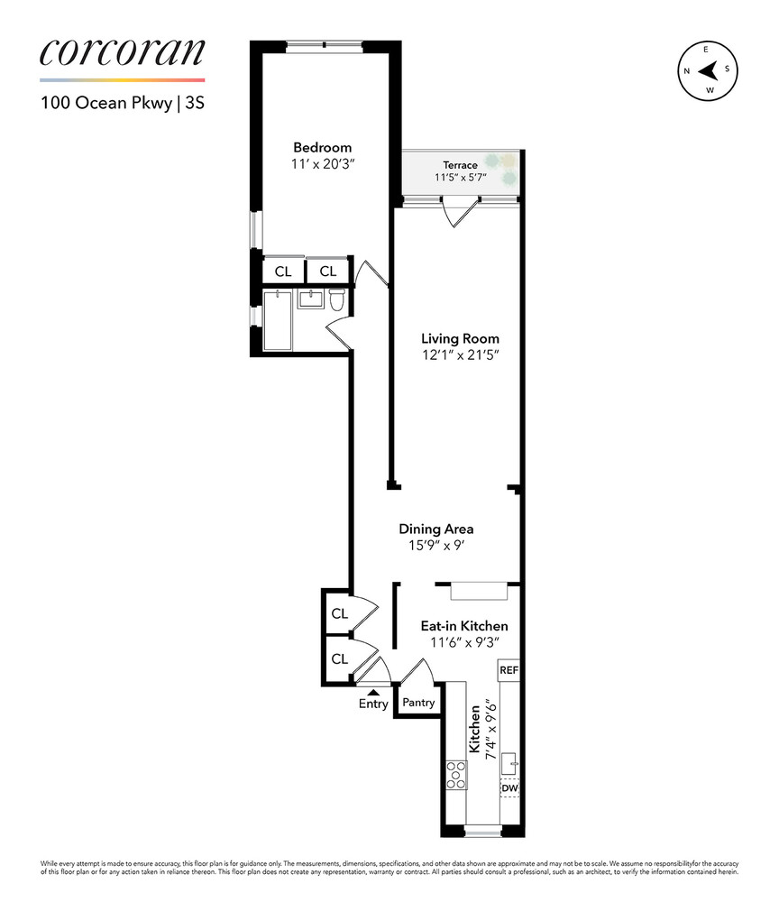 100 Ocean Parkway 3S Windsor Terrace Brooklyn NY 11218