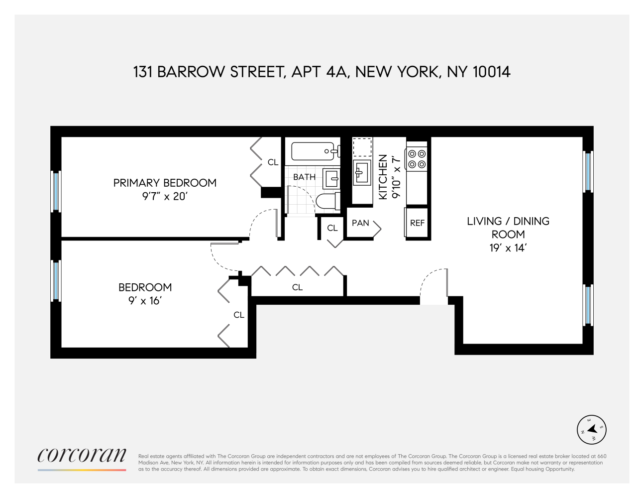 131 Barrow Street 4A W. Greenwich Village New York NY 10014