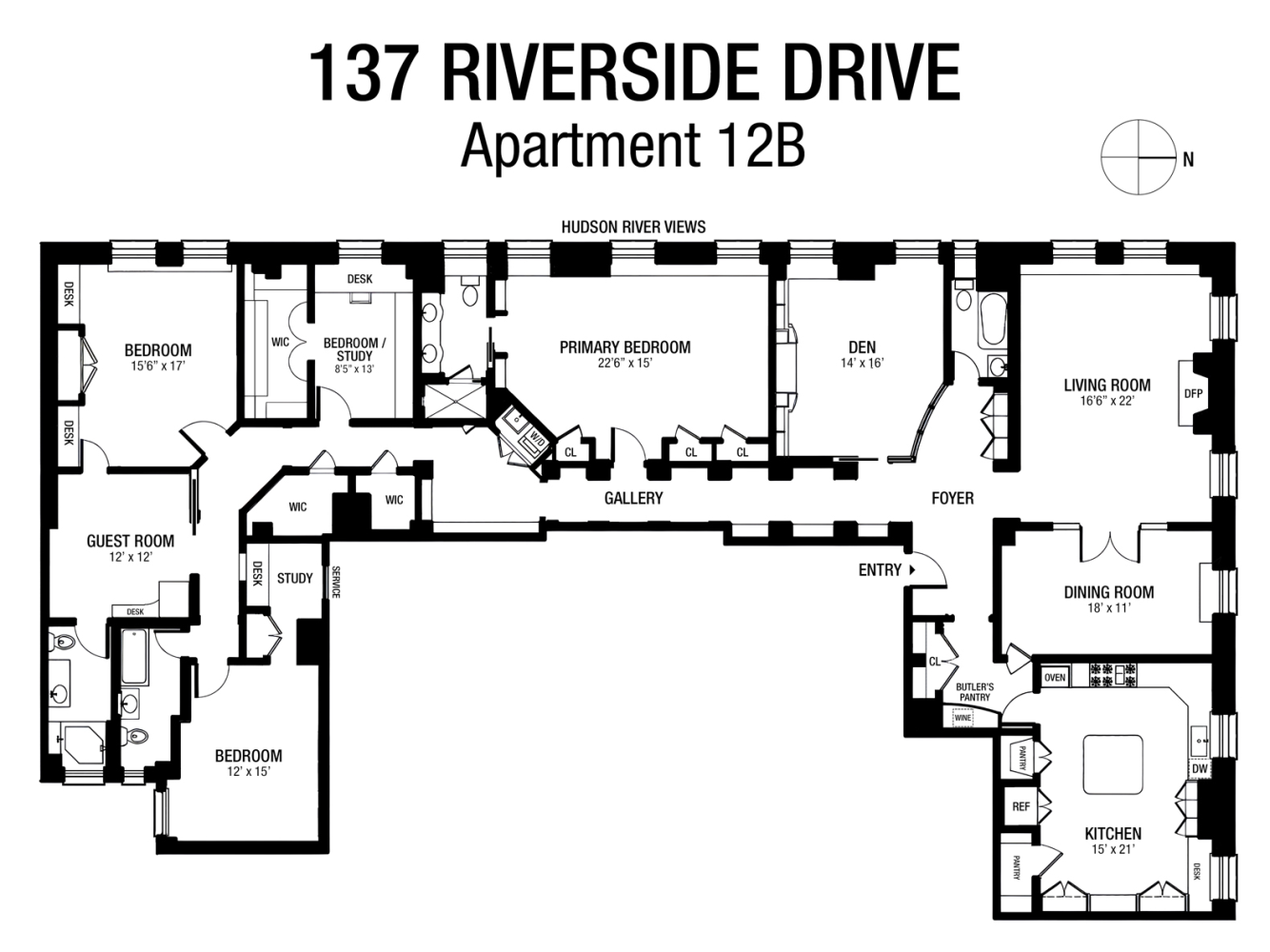 137 Riverside Drive 12B Upper West Side New York NY 10024