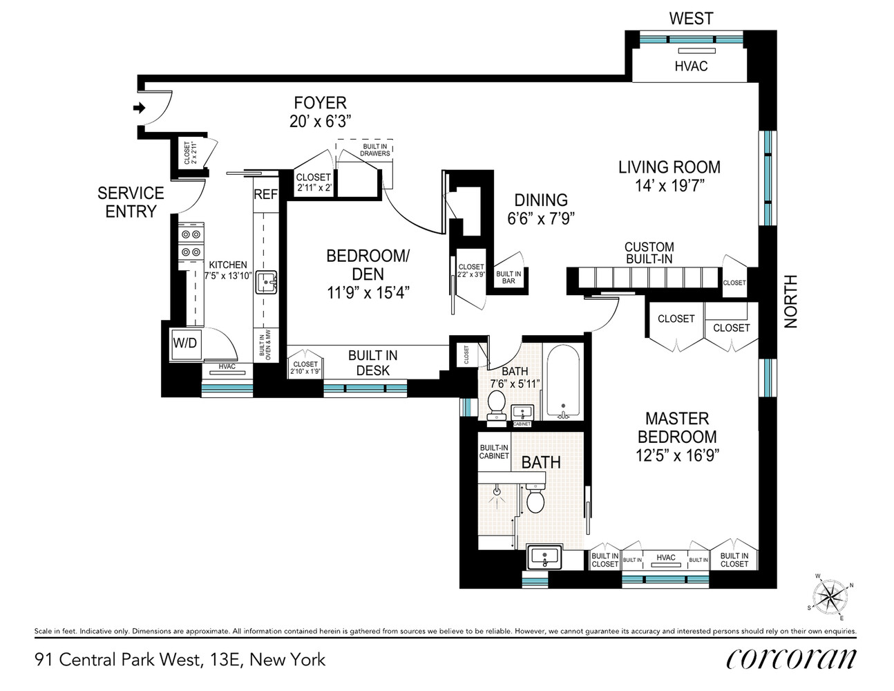 91 Central Park West 13E Central Park West New York NY 10023