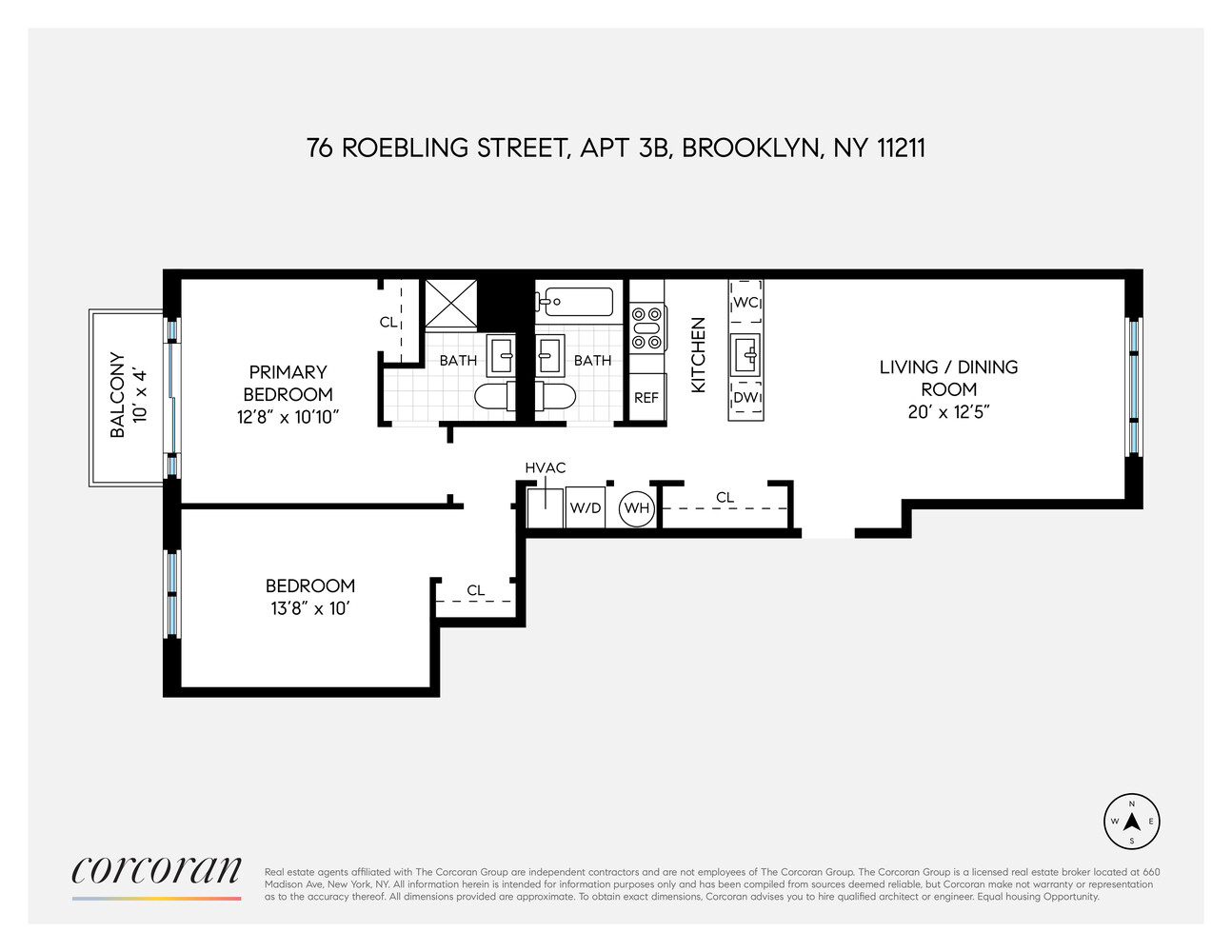 76 Roebling Street 3B Williamsburg Brooklyn NY 11211