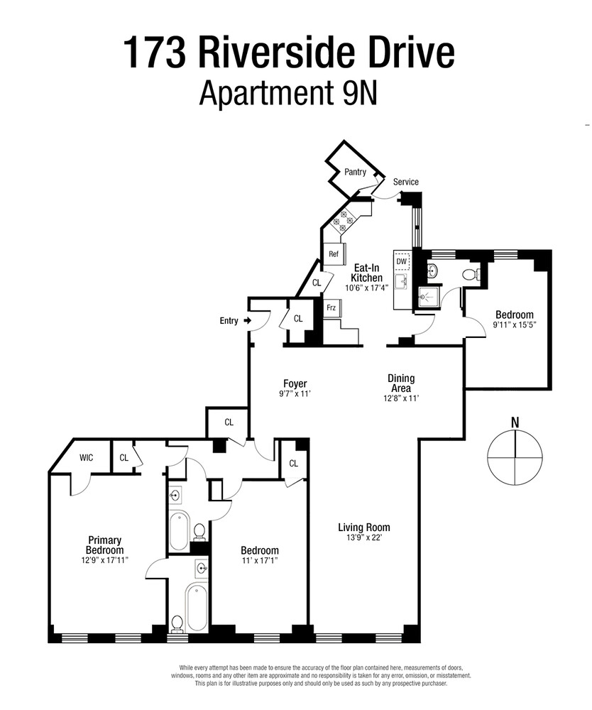 173-175 Riverside Drive 9N Upper West Side New York NY 10024