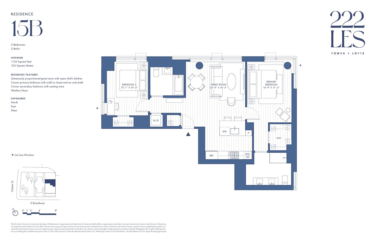 222 East Broadway 15B Lower East Side New York NY 10002