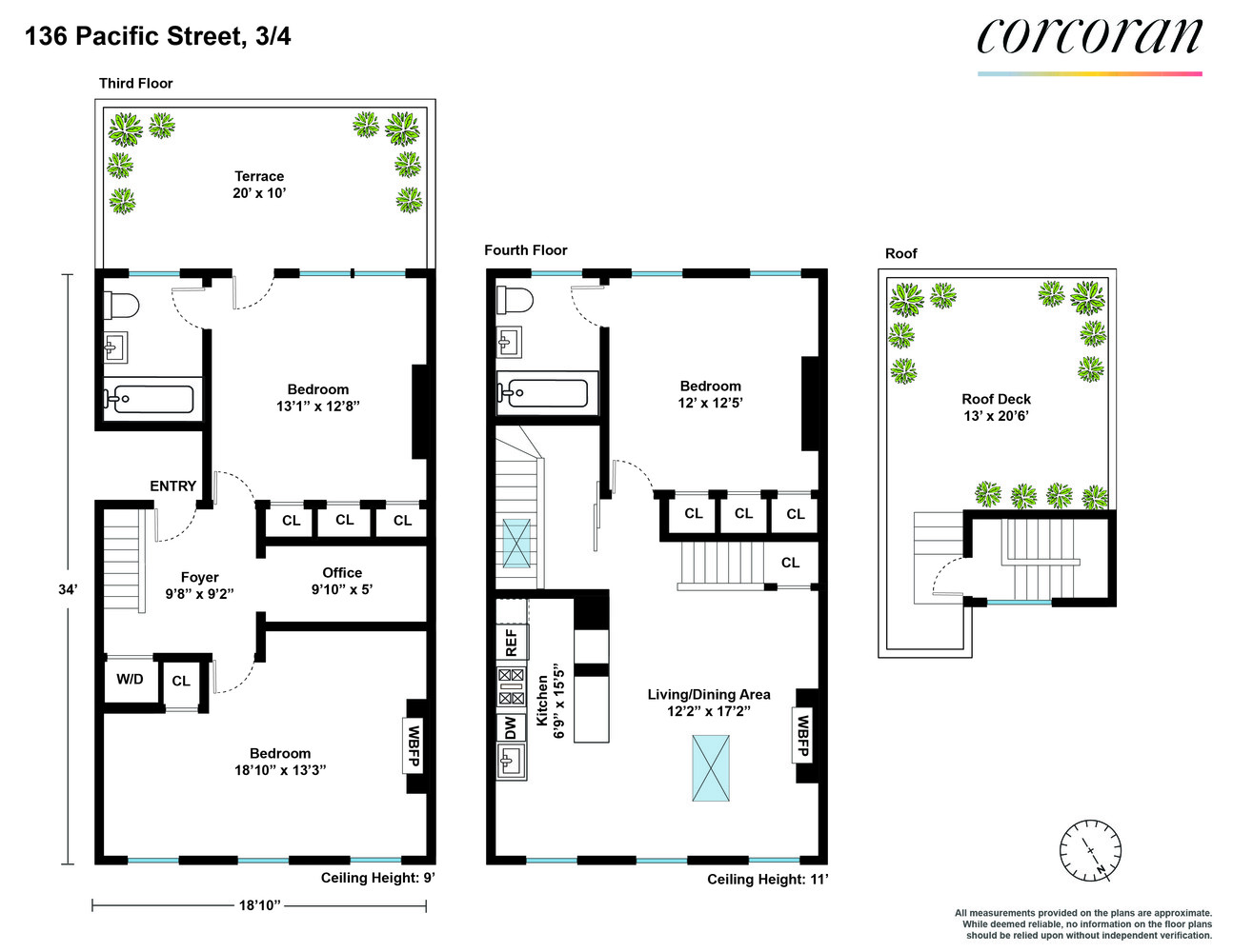 136 Pacific Street 3/4 Cobble Hill Brooklyn NY 11201