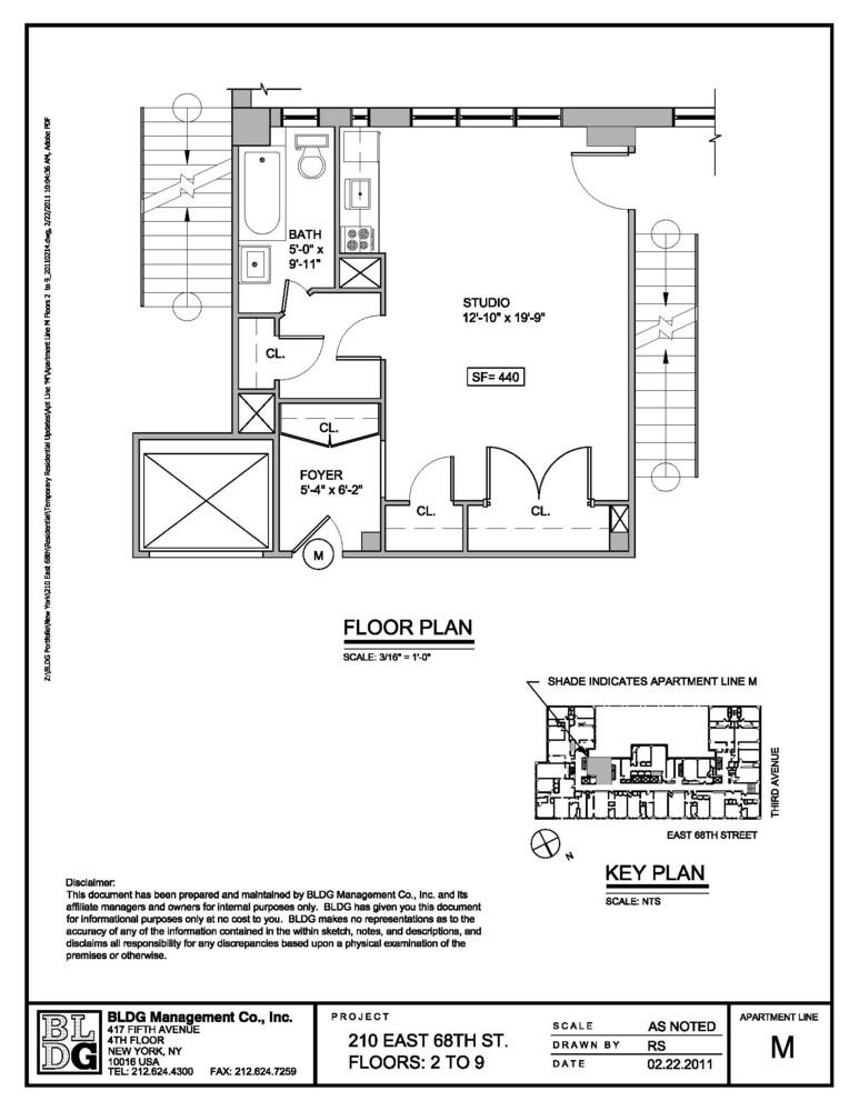 210 East 68th Street 3M Upper East Side New York NY 10065