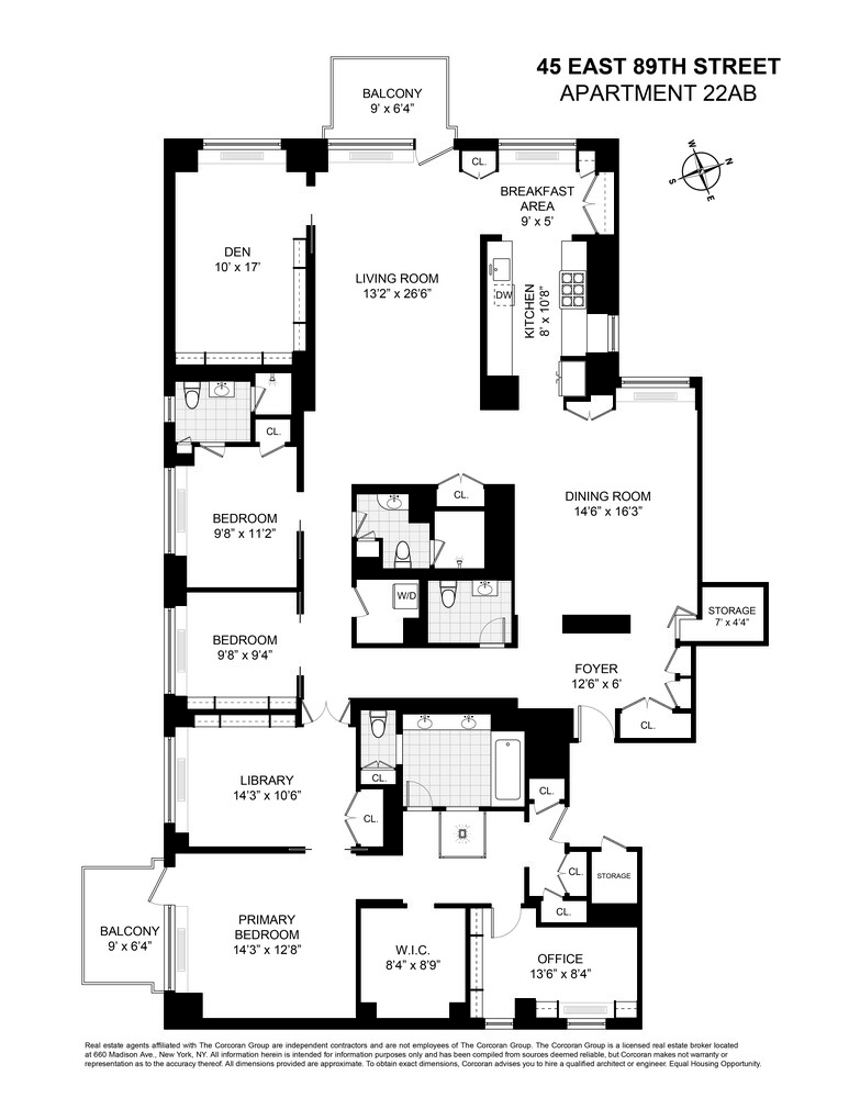 45 East 89th Street 22AB Carnegie Hill New York NY 10128