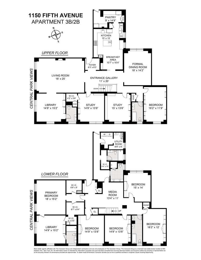 1150 Fifth Avenue 3B/2B Carnegie Hill New York NY 10128