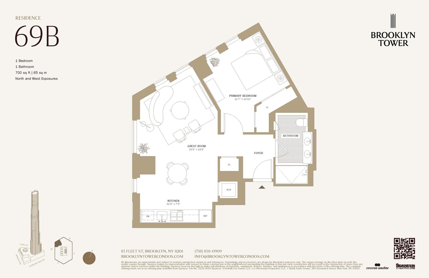 85 Fleet Street 69B Downtown Brooklyn NY 11201
