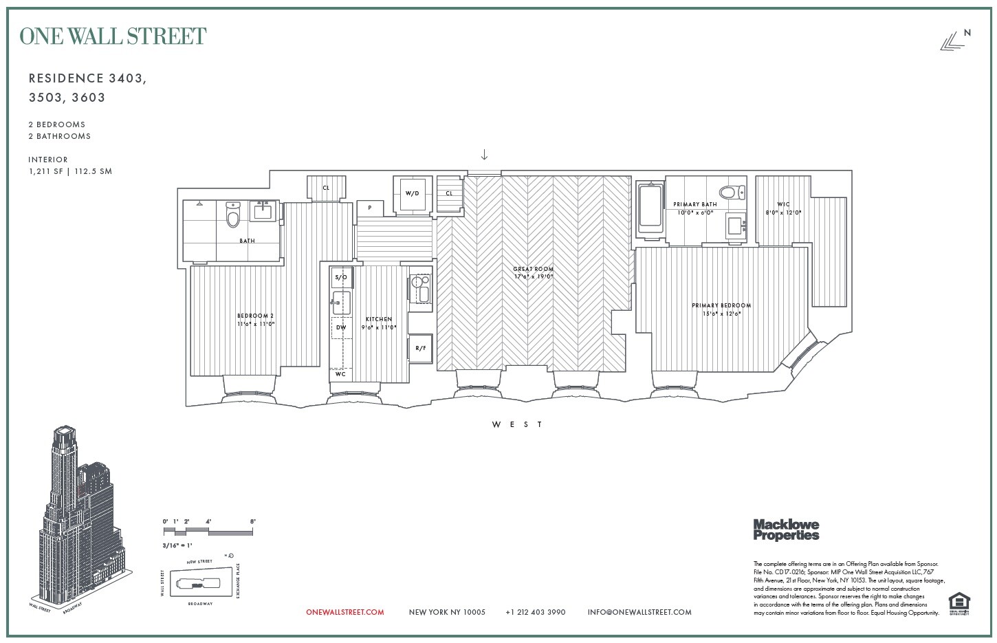 1 Wall Street 3603 Financial District New York NY 10005