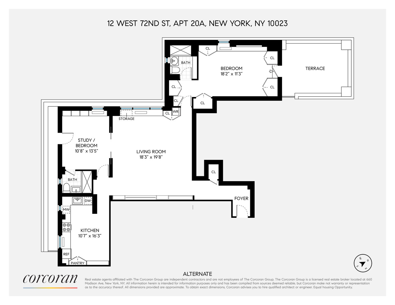 12 West 72nd Street 20A Central Park West New York NY 10023