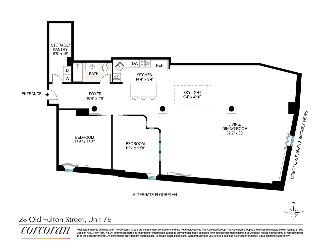 28 Old Fulton Street 7E Fulton Ferry Brooklyn NY 11201