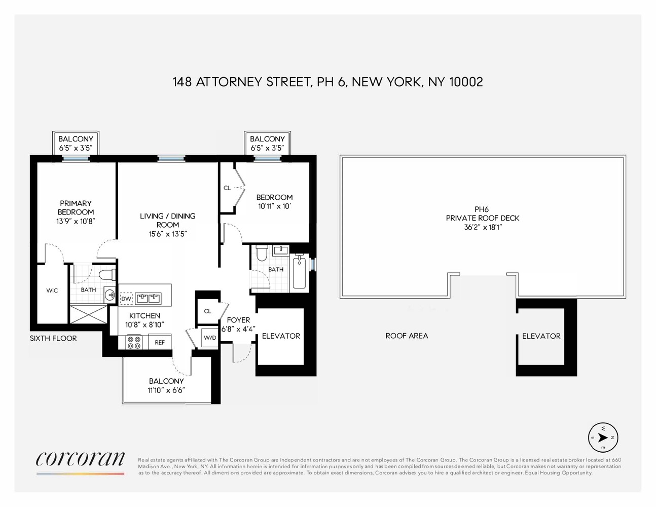 148 Attorney Street PH6 Lower East Side New York NY 10002