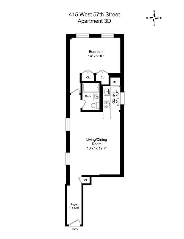 415 West 57th Street 3D Clinton New York NY 10019