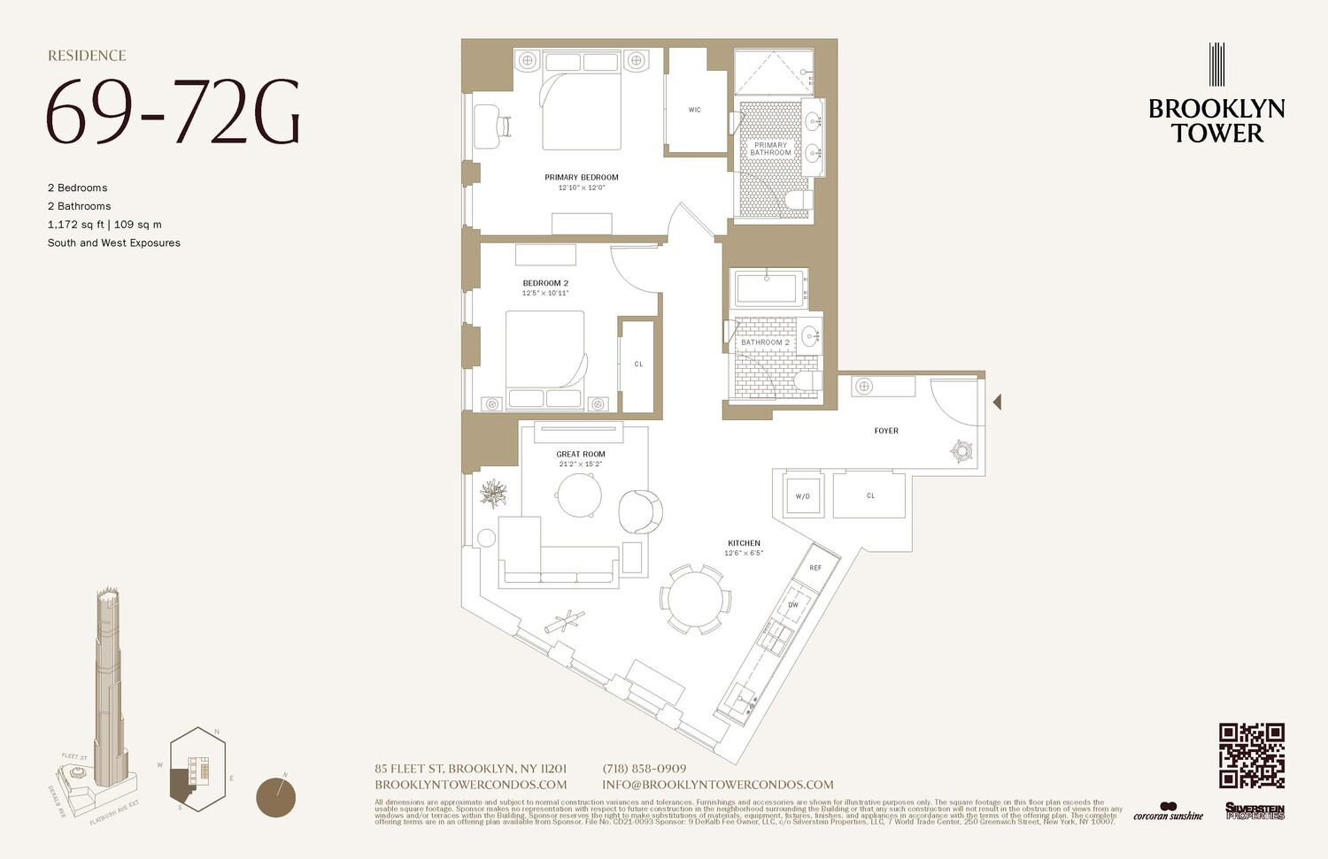 85 Fleet Street 69G Downtown Brooklyn NY 11201