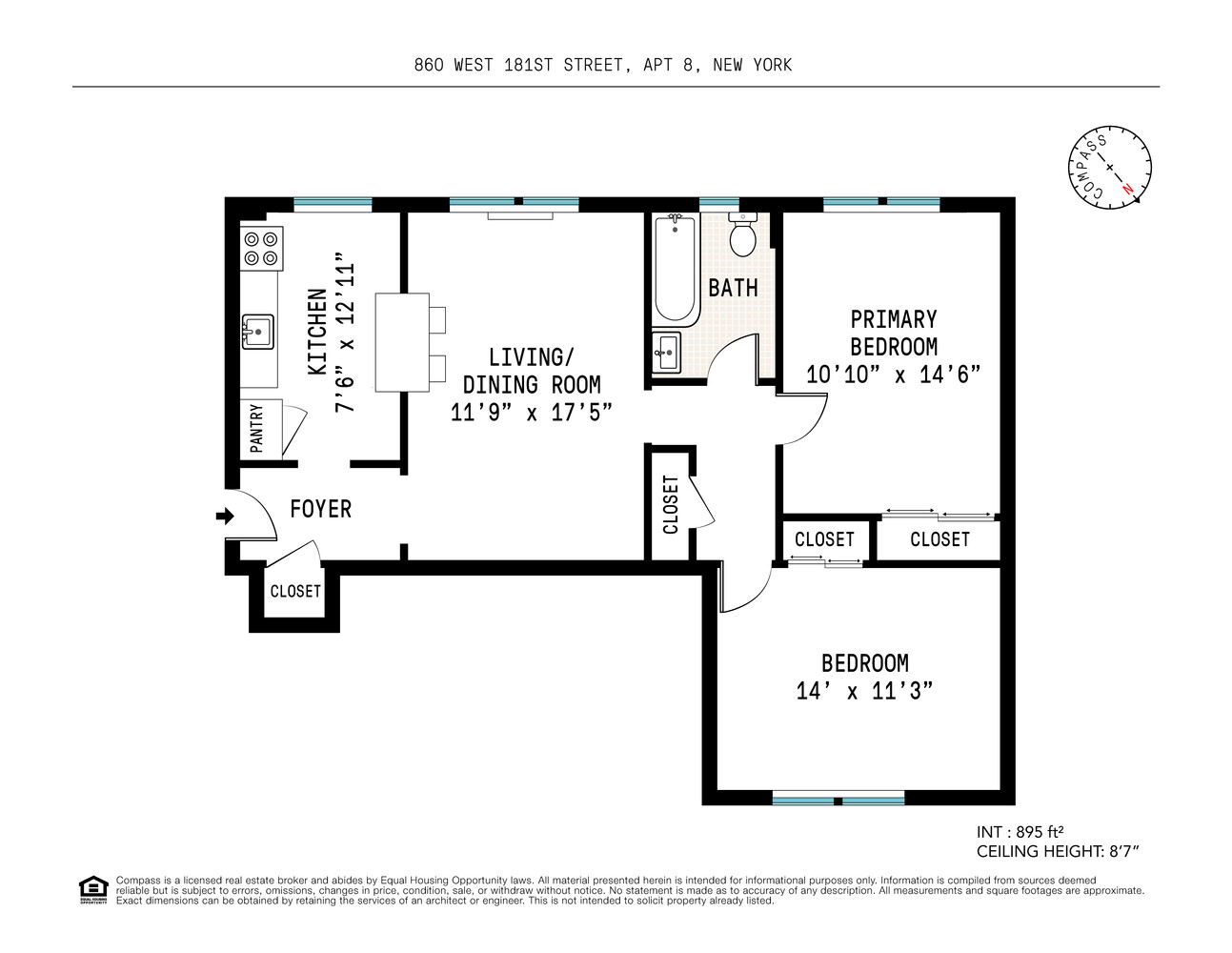 860 West 181st Street 8 Hudson Heights New York NY 10033