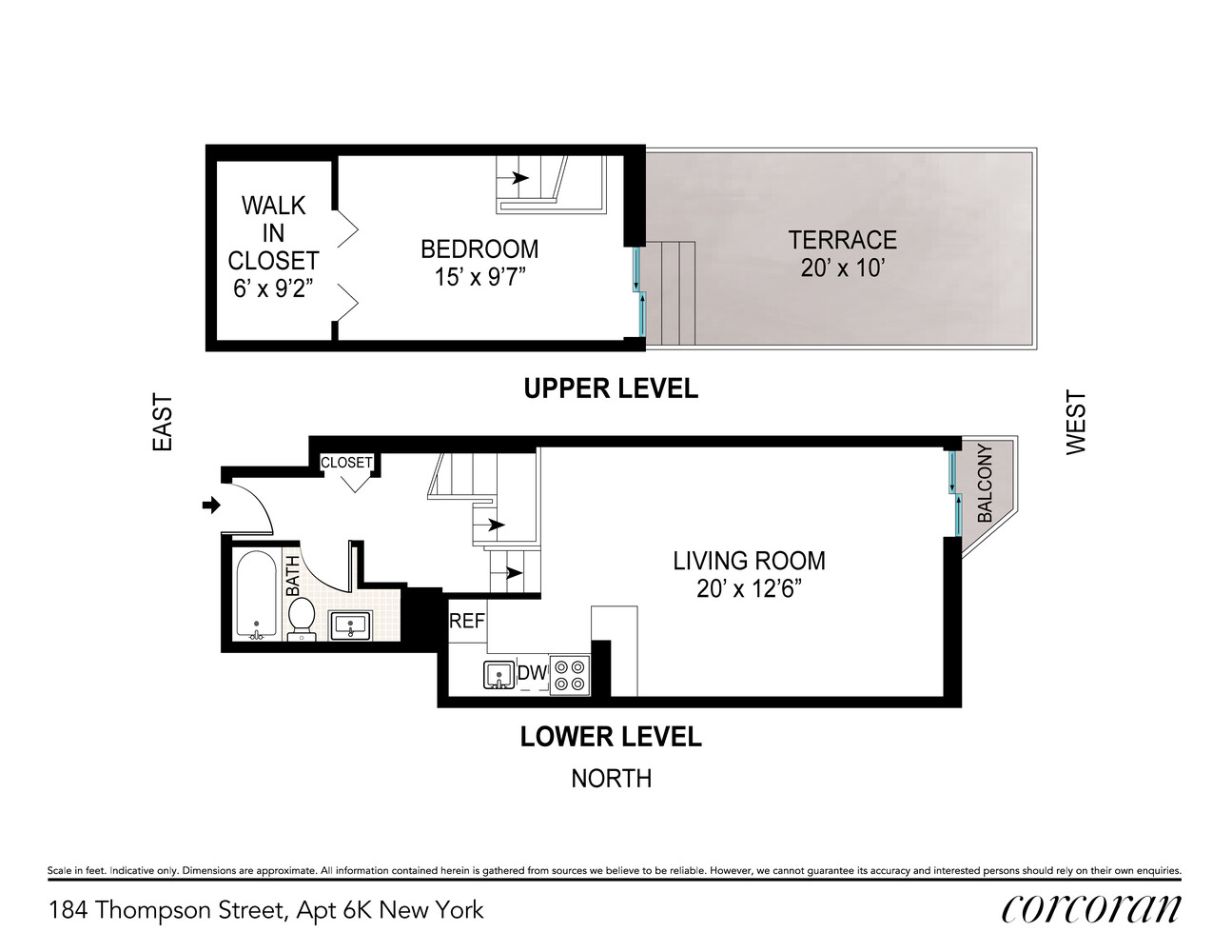 184 Thompson Street PH6K Greenwich Village New York NY 10012