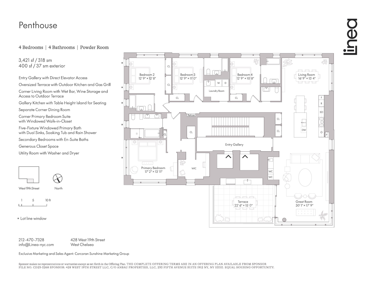 428 West 19th Street PH Chelsea New York NY 10011