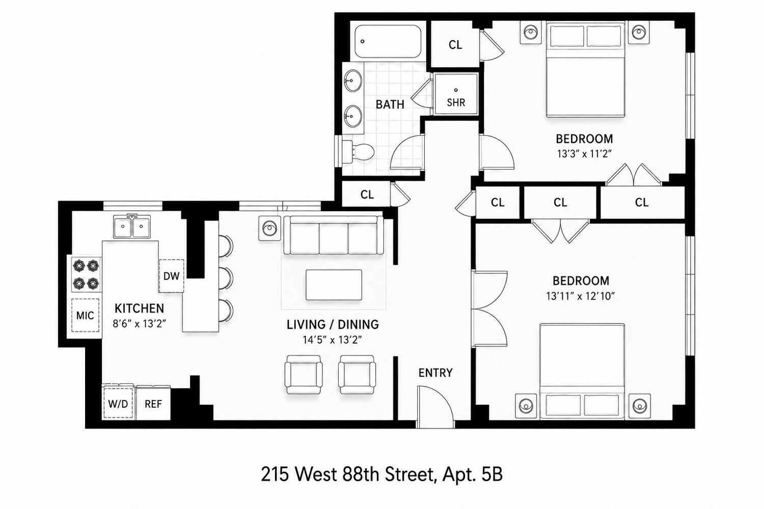 215 West 88th Street 5B Upper West Side New York NY 10024