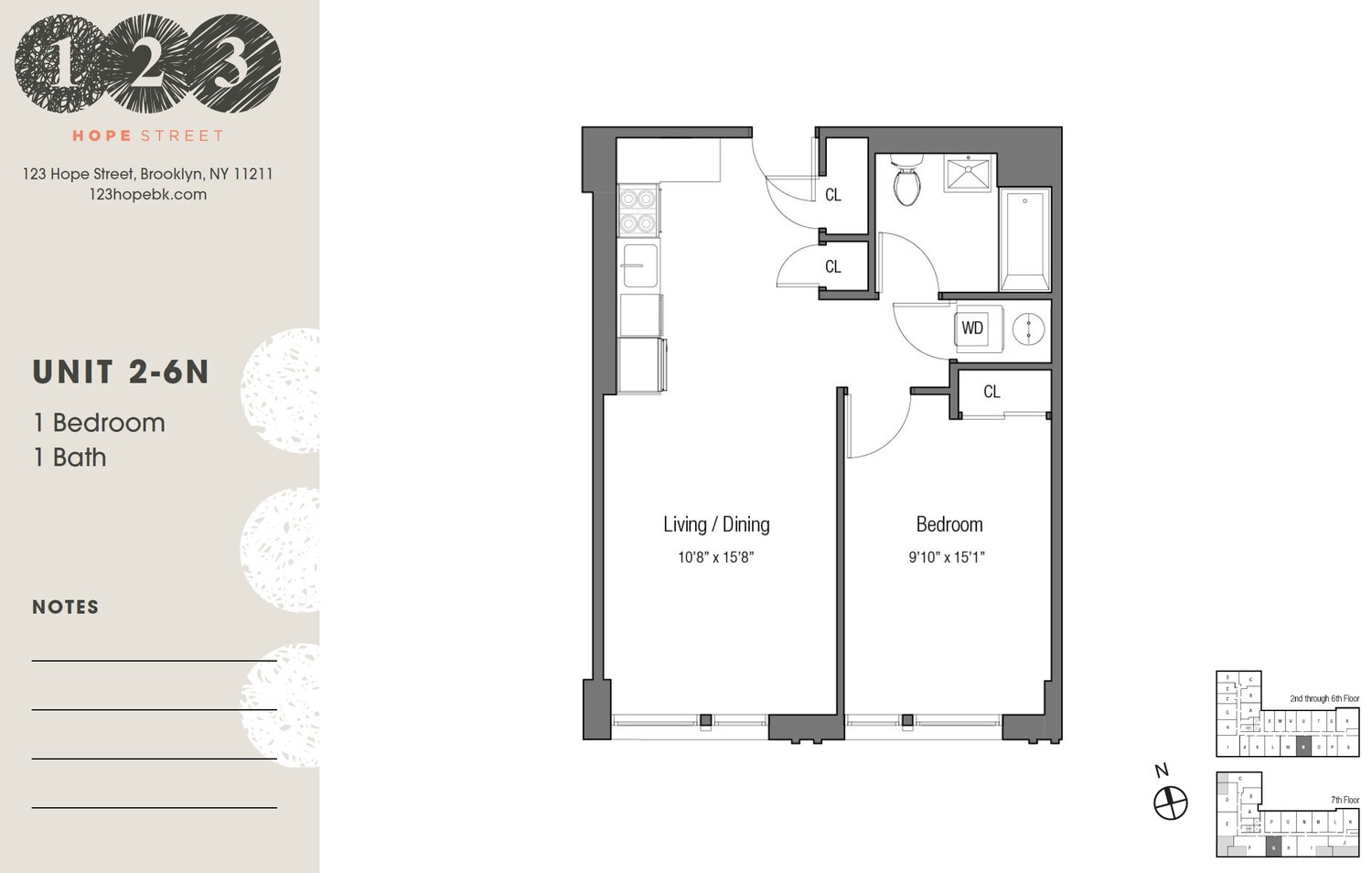 123 Hope Street 6N Williamsburg Brooklyn NY 11211