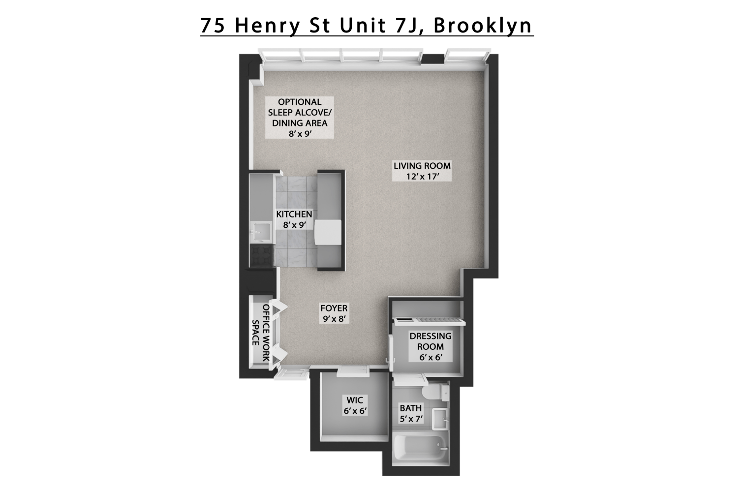 75 Henry Street 7J Brooklyn Heights Brooklyn NY 11201