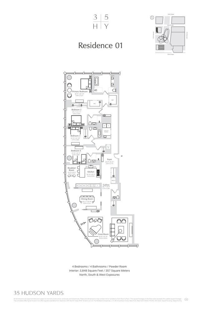 35 Hudson Yards 7601 Hudson Yards New York NY 10001