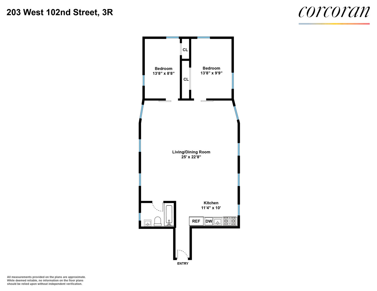 203 West 102nd Street 3R Manhattan Valley New York NY 10025