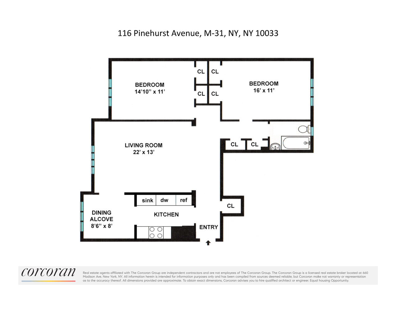 116 Pinehurst Avenue M31 Hudson Heights New York NY 10033