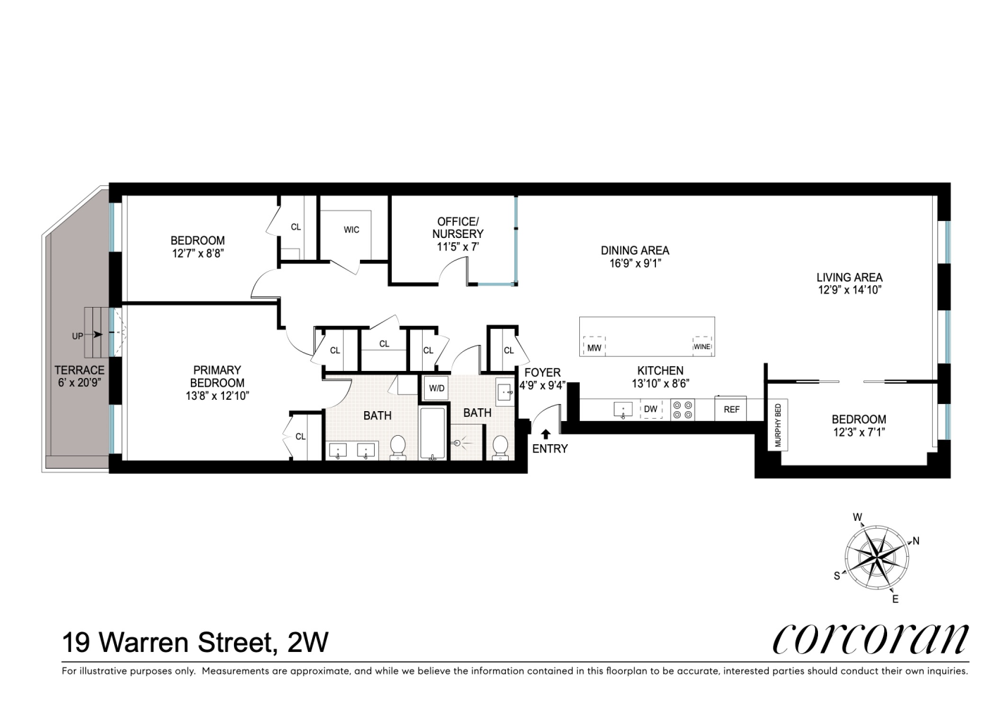 19-21 Warren Street 2W Tribeca New York NY 10013