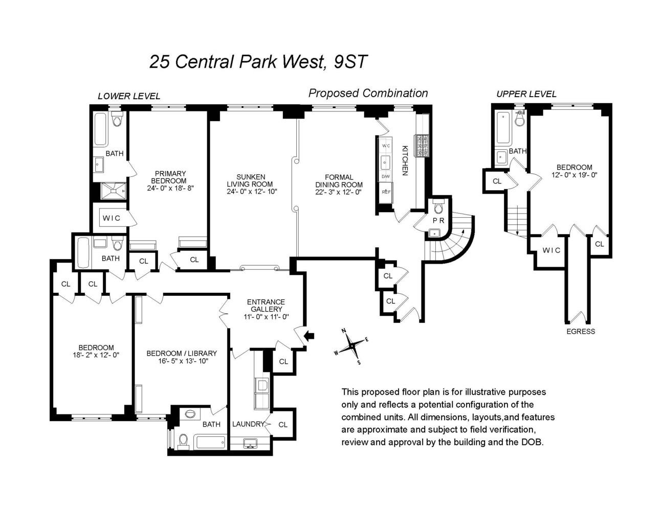 25 Central Park West 9ST Central Park West New York NY 10023