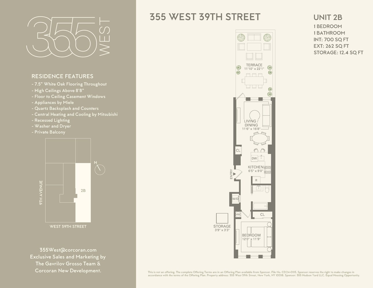 355 West 39th Street 2B Midtown West New York NY 10018