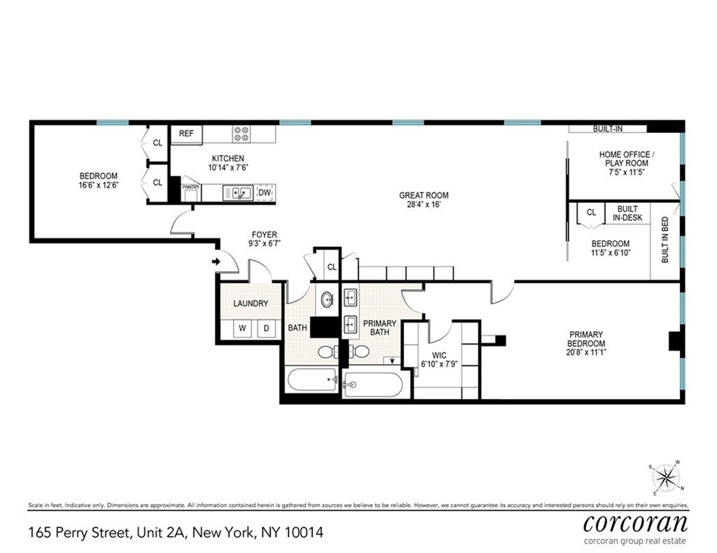 165 Perry Street 2A W. Greenwich Village New York NY 10014