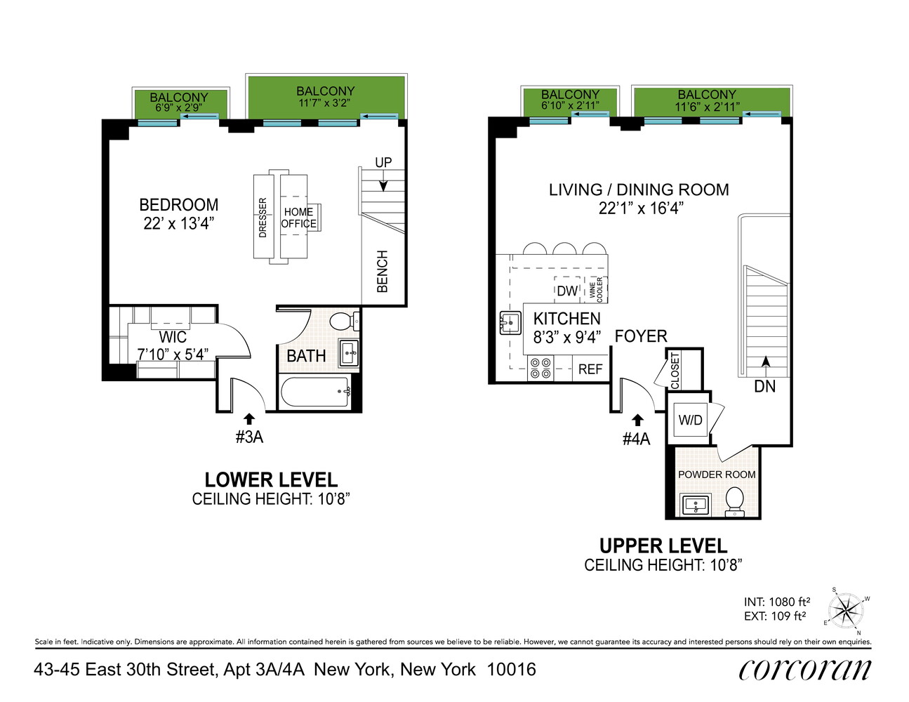 43-45 East 30th Street 3A/4A NoMad New York NY 10016