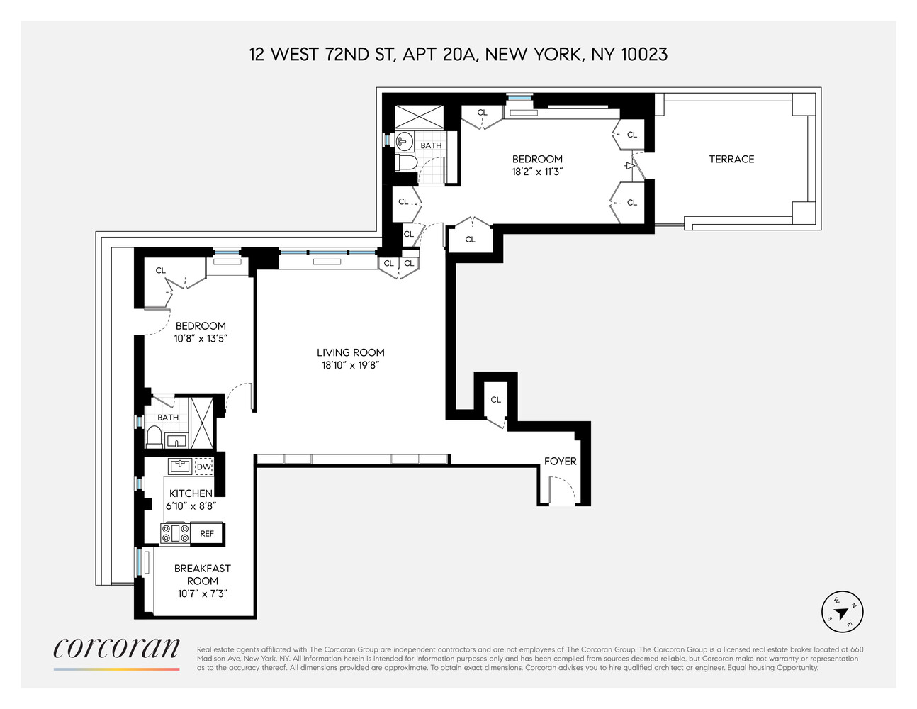 12 West 72nd Street 20A Central Park West New York NY 10023