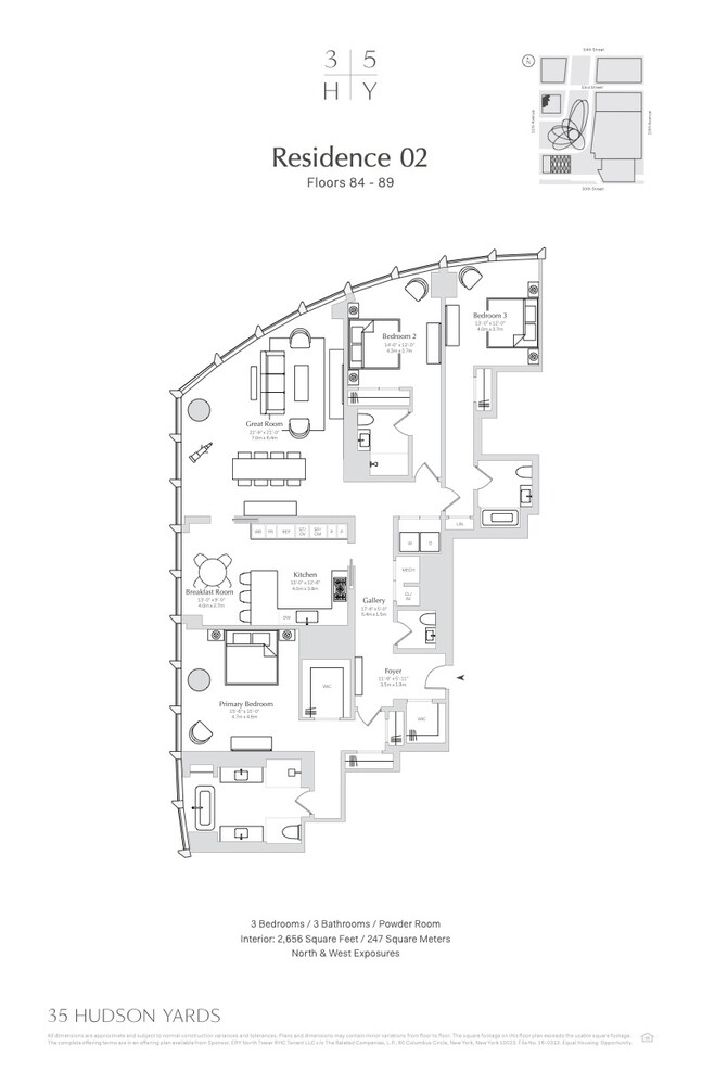 35 Hudson Yards 8402 Hudson Yards New York NY 10001